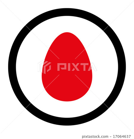 Egg flat intensive red and black colors rounded vector icon Egg flat intensive red and black colors rounded vector icon 17064637