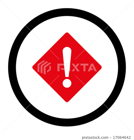 Error flat intensive red and black colors rounded vector icon Error flat intensive red and black colors rounded vector icon 17064642