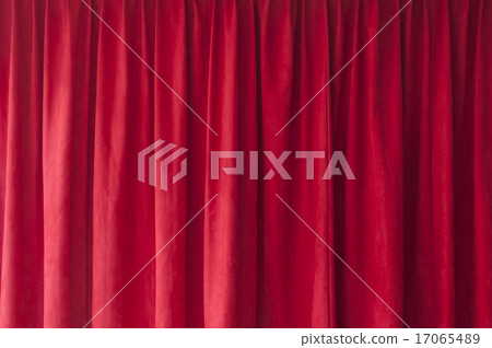 Red closed curtain 17065489