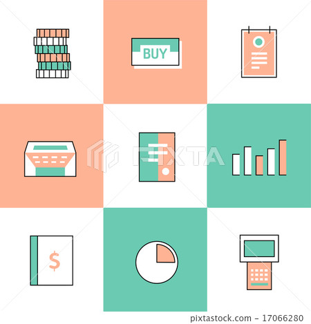 Online shopping vector logo icons set 17066280