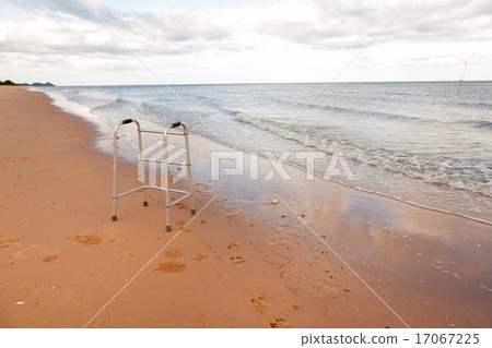 walker on sand beach walker on sand beach 17067225