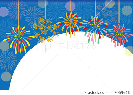 夏天蜘蛛煙花明信片的例證 夏天蜘蛛煙花明信片的例證 17069648