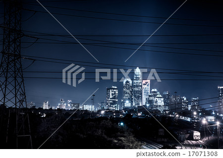 charlotte north carolina skyline at night 17071308