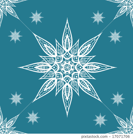 Christmas seamless pattern with snowflakes - Stock Illustration ...