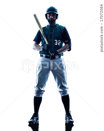 man baseball player silhouette isolated 17072084