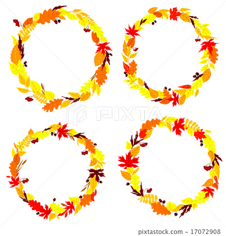 Autumnal leaves frames and borders set Autumnal leaves frames and borders set 17072908
