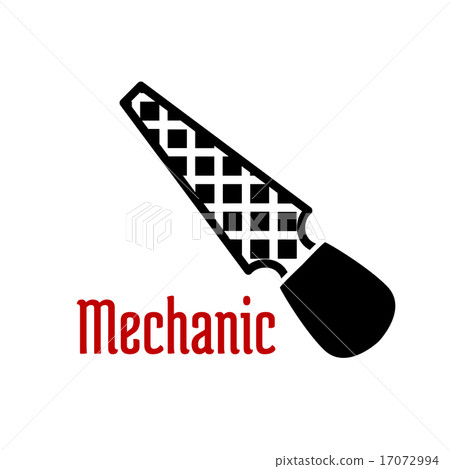 Flat rasp or file tool black icon 17072994