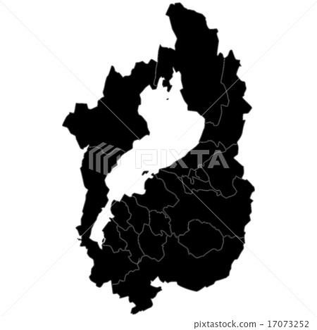 Illustration: Shiga map (black) 17073252