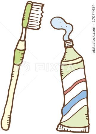 Toothbrush and toothpaste - Stock Illustration [17074484] - PIXTA