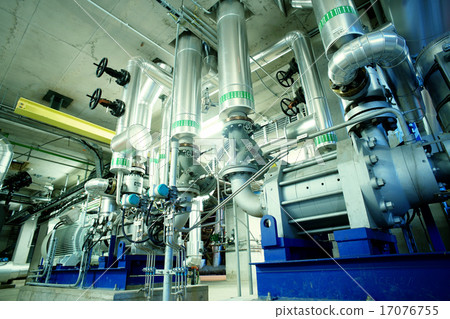 Industrial zone Steel pipelines, valves and cables 17076755