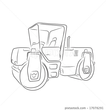 Original road roller, vector illustration  17078291