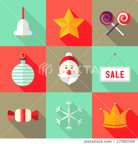 9 Christmas Flat Icons Set 1 9 Christmas Flat Icons Set 1 17080569