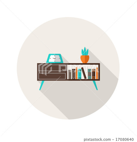 Chest of Drawers flat icon Chest of Drawers flat icon 17080640