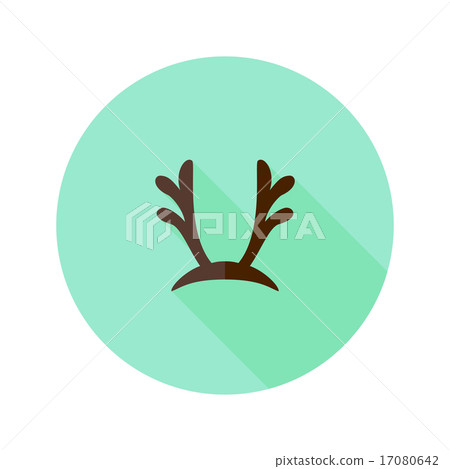 Christmas Antlers Flat Icon 17080642