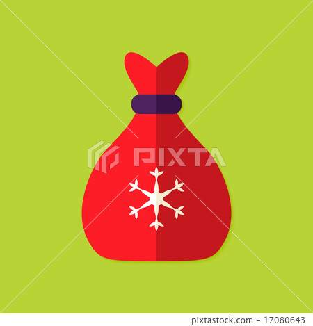 Christmas Bag Flat Icon 17080643