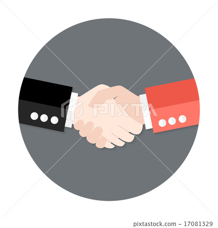Two Businessmen Partnership Flat Circle Icon Two Businessmen Partnership Flat Circle Icon 17081329
