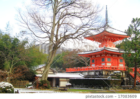 Daikaku-ji(京都Sagano)珍珠寶塔的雪景 Daikaku-ji(京都Sagano)珍珠寶塔的雪景 17083609