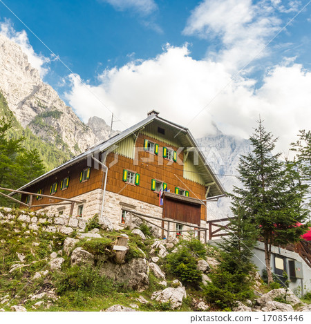 Aljaz Lodge in the Vrata Valley, Slovenia. Aljaz Lodge in the Vrata Valley, Slovenia. 17085446