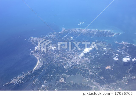從志摩縣,志摩市,三重縣的紀伊半島全景的全景 從志摩縣,志摩市,三重縣的紀伊半島全景的全景 17086765
