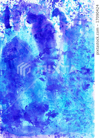 Colorful blue watercolor wash painting adorable background 17090424