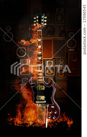 red electric guitar red electric guitar 17090545