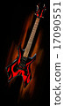 heavy metal fire guitar 17090551