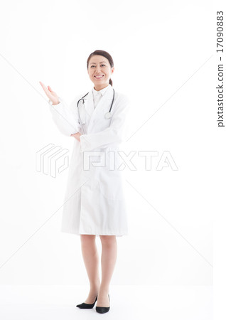Female doctor standing pose Female doctor standing pose 17090883