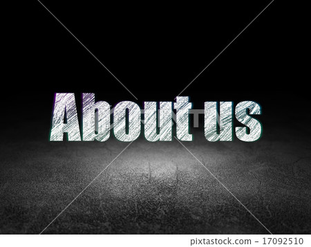 Finance concept: About us in grunge dark room Finance concept: About us in grunge dark room 17092510