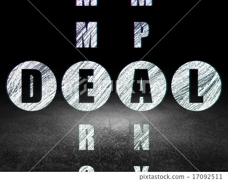 Business concept: word Deal in solving Crossword Puzzle Business concept: word Deal in solving Crossword Puzzle 17092511