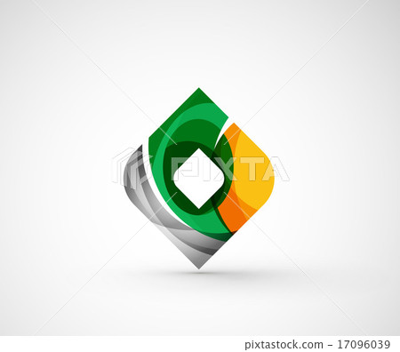 Abstract geometric company logo square, rhomb 17096039