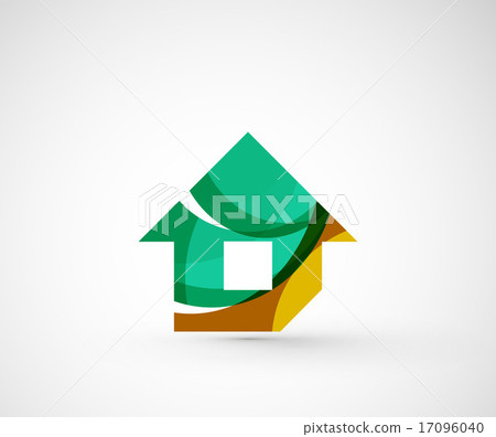 Abstract geometric company logo home, house, building 17096040