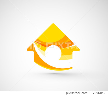 Abstract geometric company logo home, house, building 17096042