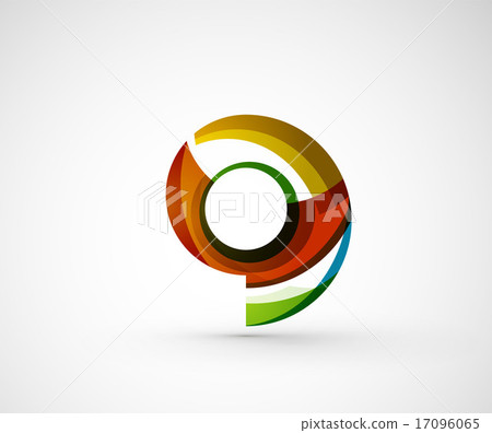 Abstract geometric company logo ring, circle 17096065