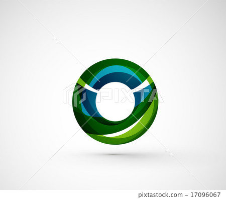 Abstract geometric company logo ring, circle 17096067