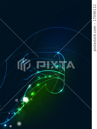 Abstract color glowing lines in dark space with stars and light effects 17096112