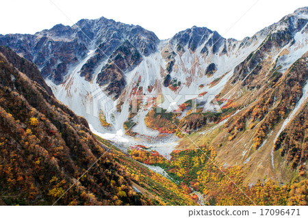 Hotaka山晚秋天葉子高峰視圖卡爾2013年 Hotaka山晚秋天葉子高峰視圖卡爾2013年 17096471