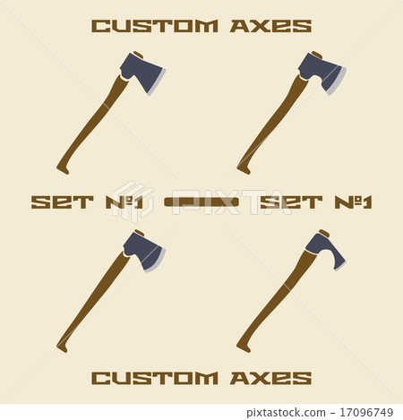 Axe silhouette icon set. Axe silhouette icon set. 17096749