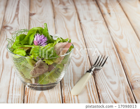 Seasoning salad and fork 17098013