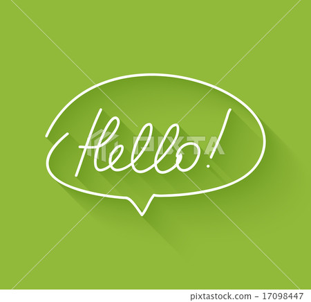 Hello Speech Bubble 17098447