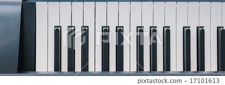 Piano Keyboard synthesizer closeup key top view 17101613