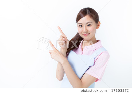 Finger pointing home helpers women 17103372