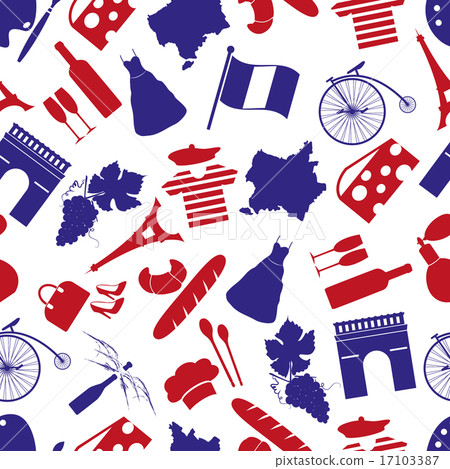 france country theme symbols seamless pattern france country theme symbols seamless pattern 17103387