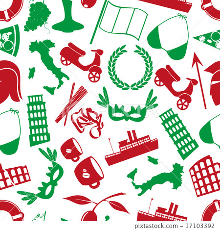 italy country theme various icons seamless pattern italy country theme various icons seamless pattern 17103392