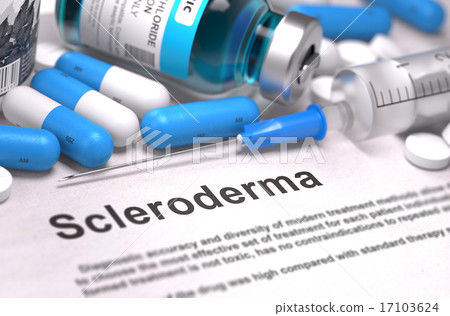 Scleroderma Diagnosis. Medical Concept. Composition of Medicaments. Scleroderma Diagnosis. Medical Concept. Composition of Medicaments. 17103624