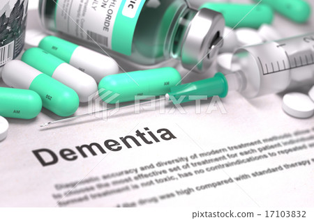 Dementia Diagnosis. Medical Concept. Composition of Medicaments. Dementia Diagnosis. Medical Concept. Composition of Medicaments. 17103832
