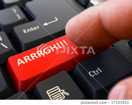 ARRRGH - Written on Red Keyboard Key. ARRRGH - Written on Red Keyboard Key. 17103833