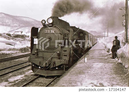 冬季北海道函館幹線眼睛名D51 Arrive Showa 45 17104147