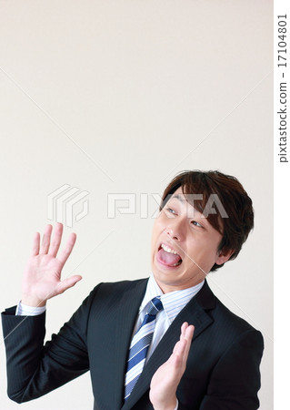 Surprised impact shock (male work suit salaryman businessman temporary worker) 17104801