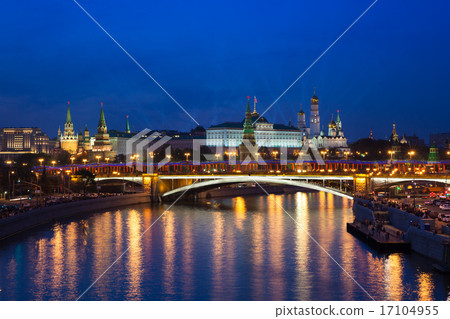 Dusk view of the Moscow Kremlin, Russia Dusk view of the Moscow Kremlin, Russia 17104955