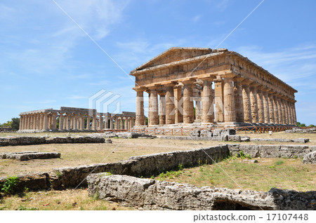 paestum ruins near naples, italy. paestum ruins near naples, italy. 17107448